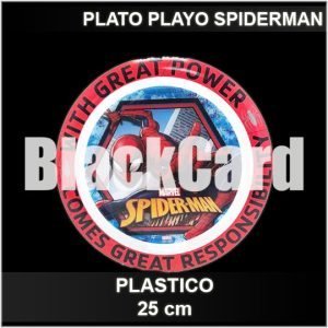 PLATO PLAYO SPIDERMAN INFANTIL DE PLASTICO 25CM