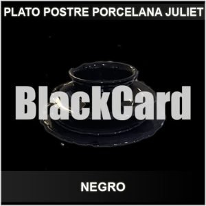 PLATO POSTRE PORCELANA JULIET NEGRO