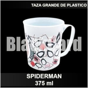 TAZA GRANDE SPIDERMAN DE PLASTICO 375ML 9X8CM