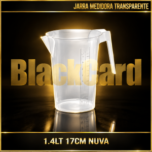 JARRA MEDIDORA TRANSPARENTE DE PLASTICO 1.4LT 17CM NUVA
