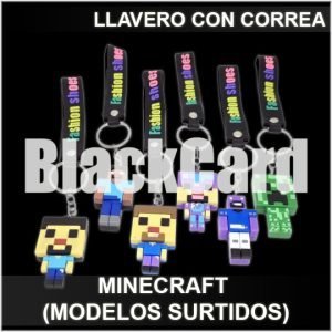 LLAVERO MINECRAFT CON CORREA (MODELO SURTIDO)