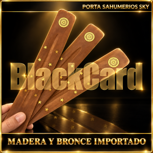 PORTA SAHUMERIOS SKY MADERA Y BRONCE IMPORTADO