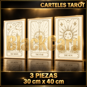 CARTELES TAROT 3 PIEZAS 30X40 CM