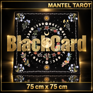 MANTEL DEL TAROT BOTANICO NEGRO