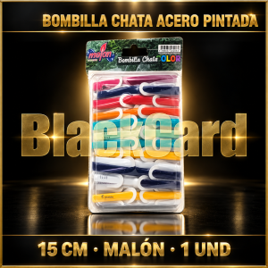 BOMBILLA CHATA ACERO PINTADA 15CM MALON X1 UND