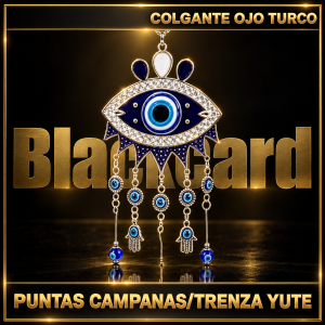 COLGANTE OJO TURCO PUNTAS CAMPANAS/TRENZA YUTE