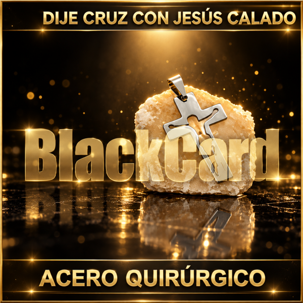 DIJE CRUZ CON JESÚS CALADO (A.Q.)