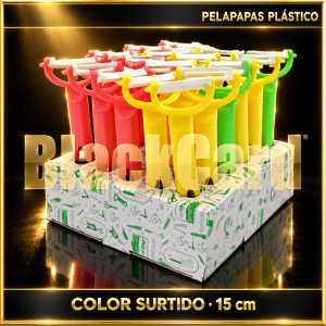 PELAPAPAS PLASTICO COLOR SURTIDO 15CM