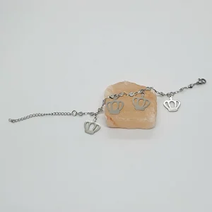 PULSERA CON DIJES CORONA COLGANTE (A.Q.)