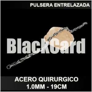 PULSERA ENTRELAZADA (1.0MM - 19CM) (A.Q.)