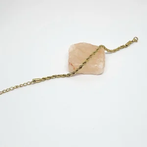PULSERA SOGA (0.5MM - 17 + 5CM) (ACERO DORADO)