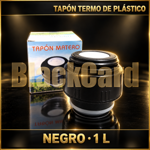 TAPON TERMO NEGRO DE PLASTICO 1LT