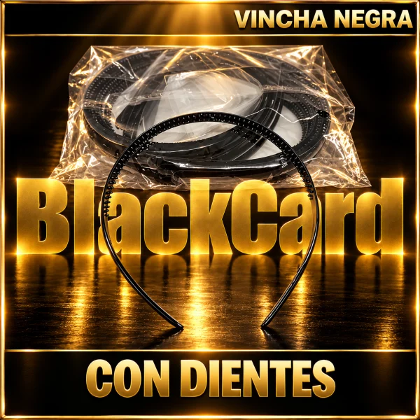 VINCHA NEGRA X 12 UNIDADES (ANCHA)