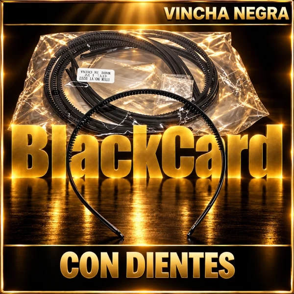 VINCHA NEGRA X 12 UNIDADES (FINA)