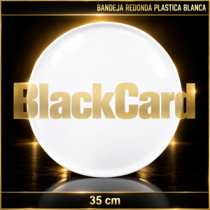 BANDEJA REDONDA PLASTICA BLANCA 35 CM