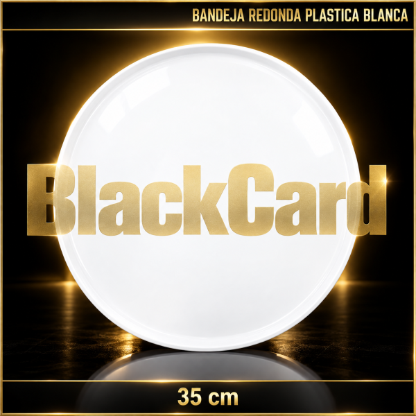 BANDEJA REDONDA PLASTICA BLANCA 35 CM