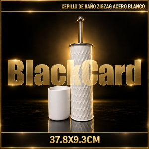 CEPILLO DE BAÑO ZIGZAG ACERO BLANCO 37.8X9.3CM