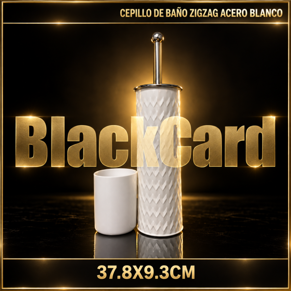 CEPILLO DE BAÑO ZIGZAG ACERO BLANCO 37.8X9.3CM