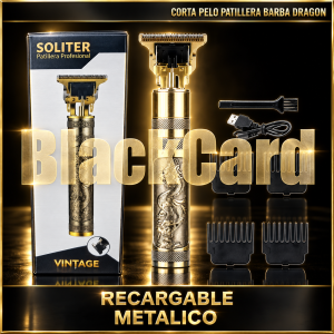 CORTA PELO PATILLERA BARBA DRAGON RECARGABLE METALICO