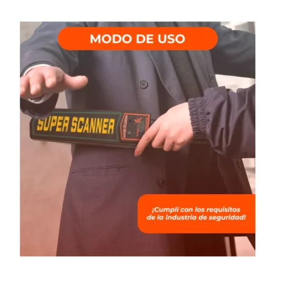 DETECTOR METAL SCANNER PORTÁTIL PARA SEGURIDAD - Imagen 5
