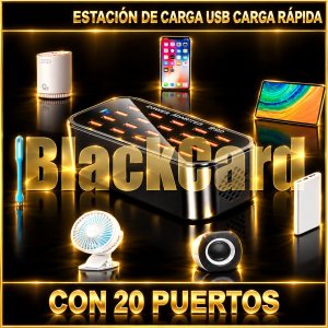 ESTACIÓN DE CARGA USB CARGA RÁPIDA CON 20 PUERTOS