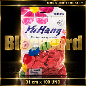 GLOBOS EN BOLSA 12" X 100 U