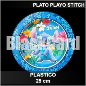 PLATO PLAYO STITCH INFANTIL DE PLASTICO 25CM