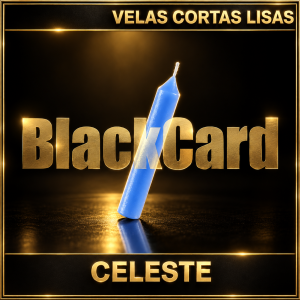 VELAS CORTAS LISAS - CELESTE