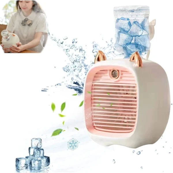 VENTILADOR PORTATIL CON HUMIDIFICADOR AIRE FRIO - Imagen 3
