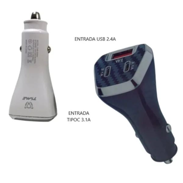 CARGADOR DE AUTO CARGA RÁPIDA 3.1A - Imagen 3