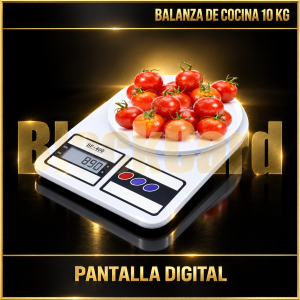 BALANZA DE COCINA 10 KG + PANTALLA DIGITAL