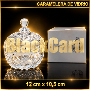 CARAMELERA VIDRIO 12 X 10.5 CM DIAMETRO (971)(TG002)