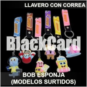 LLAVERO BOB ESPONJA CON CORREA (MODELO SURTIDO)