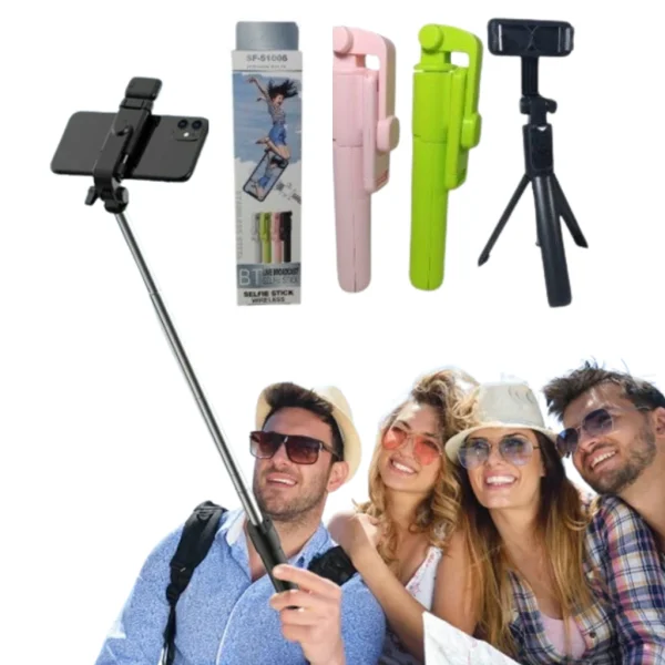 PALO SELFIE INALAMBRICO PORTATIL CON TRIPODE - Imagen 2