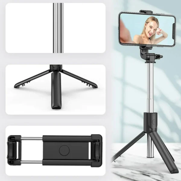 PALO SELFIE INALAMBRICO PORTATIL CON TRIPODE - Imagen 3