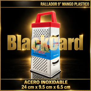RALLADOR ACERO INOX 9'' MANGO DE PLASTICO
