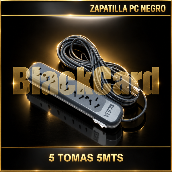 ZAPATILLA PC 5 TOMAS 5 MTS NEGRO (ELECPR009)