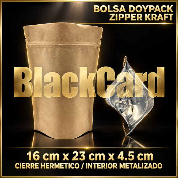 BOLSA DOYPACK ZIPPER KRAFT (16 x 23 x 4.5 cm)