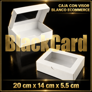 CAJA CON VISOR BLANCO ECOMMERCE (20 x 5,5 x 14 cm)