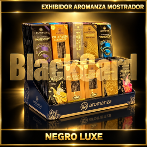 EXHIBIDOR AROMANZA MOSTRADOR NEGRO LUXE