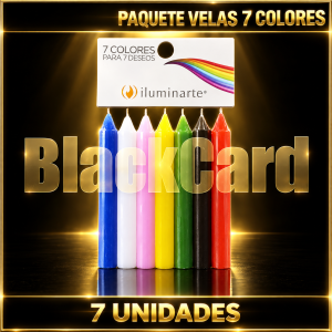 PAQUETE VELAS 7 COLORES X 7 UNIDADES