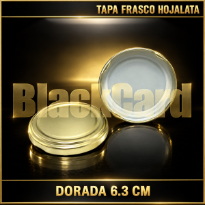 TAPA FRASCO HOJALATA DORADA 6.3CM