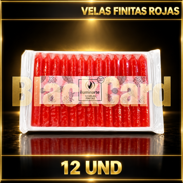 VELAS FINITAS X 12 UND - ROJO