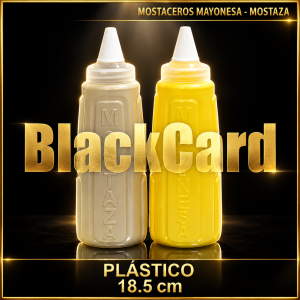 MOSTACEROS PLÁSTICO MAYONESA - MOSTAZA 18.5CM