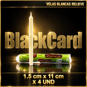 VELAS BLANCAS RELIEVE x 4 und SINA (CORTAS)