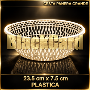 CESTA PANERA GRANDE PROFUNDA PLASTICA 23.5X7.5CM