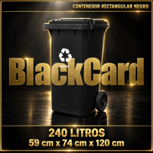 CONTENEDOR RECTANGULAR 240 LTS NEGRO
