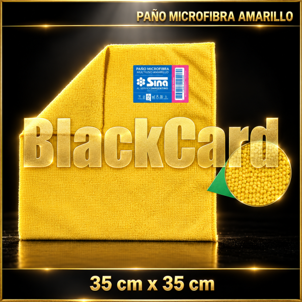 PAÑO MICROFIBRA AMARILLO 35X35 SINA