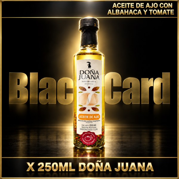ACEITE DE AJO CON ALBAHACA Y TOMATE X 250 CC DOÑA JUANA