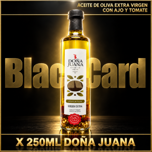 ACEITE DE OLIVA EXTRA VIRGEN CON AJO Y TOMATE X 250 CC DOÑA JUANA